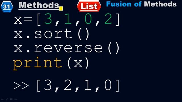 Fusion of different methods for a single list in Python - Python by #Moein смотреть онлайн