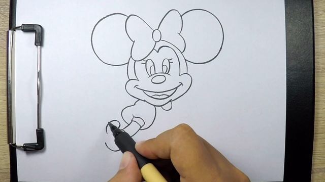 MINNIE MOUSE DRAWINGS || Learn How to Draw Easy Minnie Mouse Step by Step смотреть онлайн