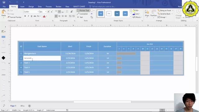 Tutorial Gant Chart Visio смотреть онлайн