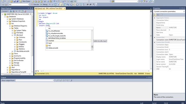 SQL SERVER TRİGGER ÖRNEĞİ смотреть онлайн