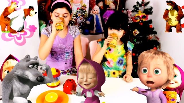 Мисс Вика и Лиза готовят апельсиновый сок и молочный коктейль смотреть онлайн