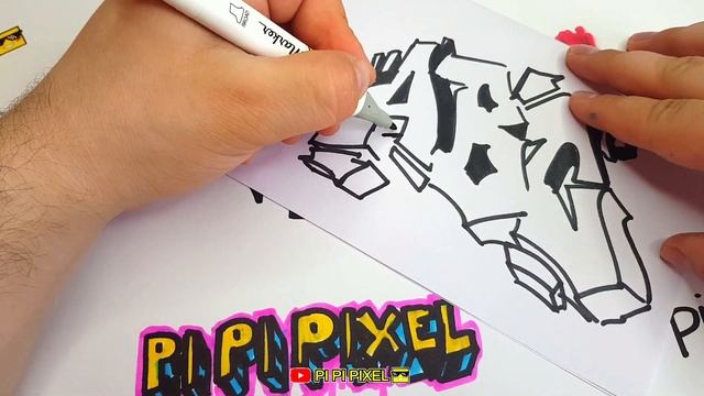 Very Easy ! How to Draw Graffiti Gangsta style Letters ABC смотреть онлайн