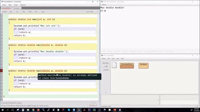 Overloading Methods and Constructors in Java смотреть онлайн