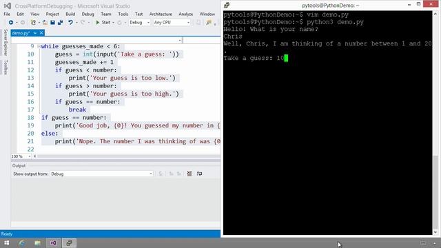 Visual Studio Python Tutorial Deep Dive Cross platform Remote Debugging смотреть онлайн