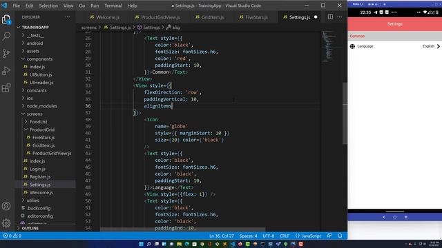 12-Layout màn hình Settings với Icon Switch | React Native смотреть онлайн