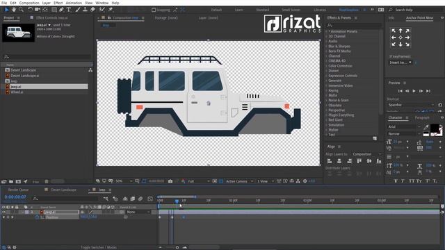 After Effects Tutorial: Simple Car moving animation in Adobe After Effects смотреть онлайн