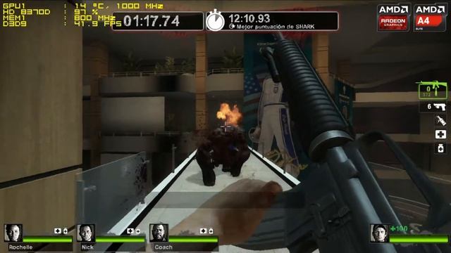 Left 4 Dead 2 on AMD A-Series APU RICHLAND A4-6300 AND AMD RADEON HD 8370D Gameplay смотреть онлайн