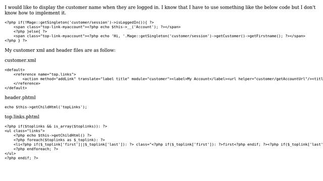 Magento: How to display customer name instead of My Account in header? (2 Solutions!!) смотреть онлайн