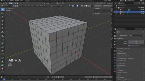 Выделение с Shift/Ctrl/Alt (Blender 2.93)