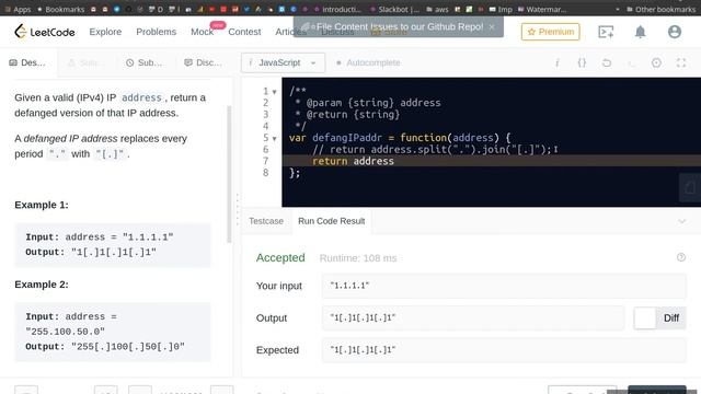 EP39 Leetcode | Solution of defanging an IP address JavaScript | Coding Interview Question смотреть онлайн