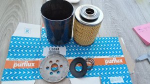 Распил масляного фильтра PURFLUX LS324 (типоразмер W719/30)