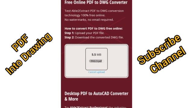 How to convert pdf dwg file into Cad file | best website to converting within few minutes смотреть онлайн