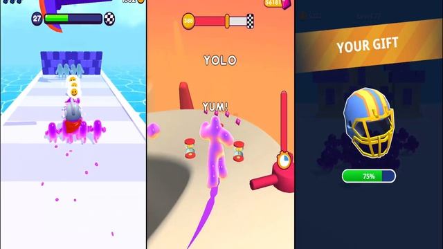 BLOB RUNNER 3D vs JOIN BLOB CLASH 3D vs JELLY CLASH 3D смотреть онлайн