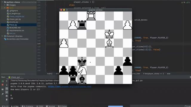 python-chess first full test run (human vs human) смотреть онлайн