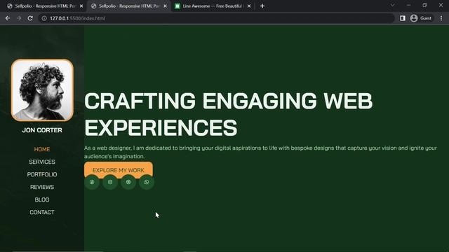 Building a beautiful and responsive portfolio with HTML,CSS and JavaScript смотреть онлайн