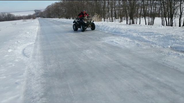 Зима квадрик снег! Покатушки смотреть онлайн