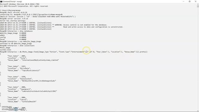 MongoDB Shell смотреть онлайн