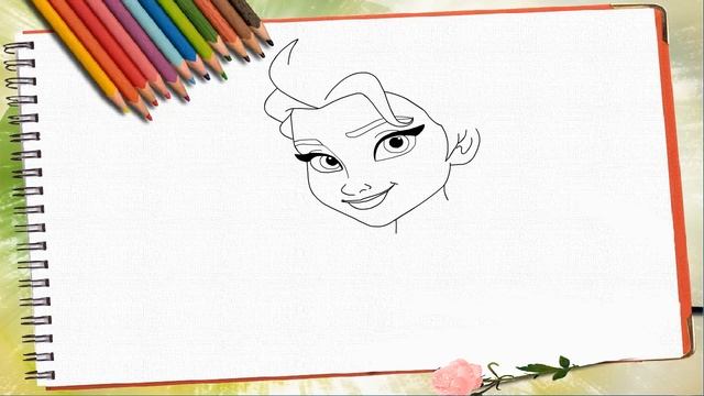 Drawing Princess Elsa step by step/Рисую принцессу Эльзу смотреть онлайн