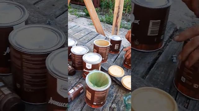 Колеровка масла 1:1.5 цвет шишка от ТД Мартьянов Покраска деревянного дома маслом смотреть онлайн