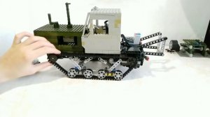 Гусеничный трактор т-150 из лего на электро тяге
