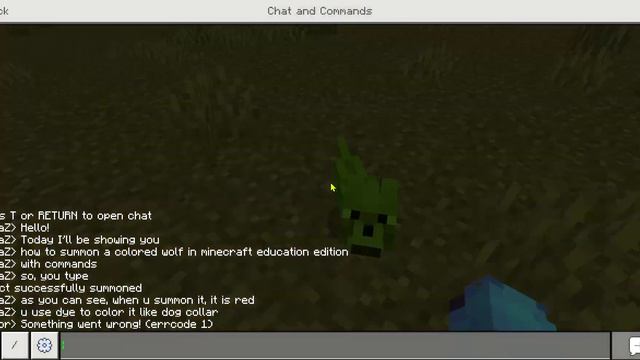 How to summon a baby colored wolf in Minecraft Education Edition смотреть онлайн