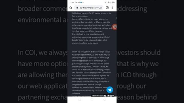 COI Carbon Offset InitiativeJoin Carbon Bounty and Earn COI Tokens смотреть онлайн