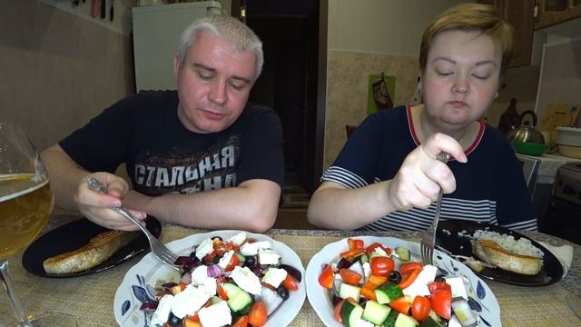 Мукбанг ПП диетический ?? обед ? Хотим купить ДОРОГУЮ вещь ? Стейк из лосося греческий салат смотреть онлайн