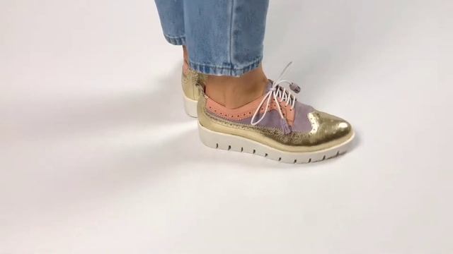 Lovidovi Oxford Shoes - Soft Pink & Gold смотреть онлайн