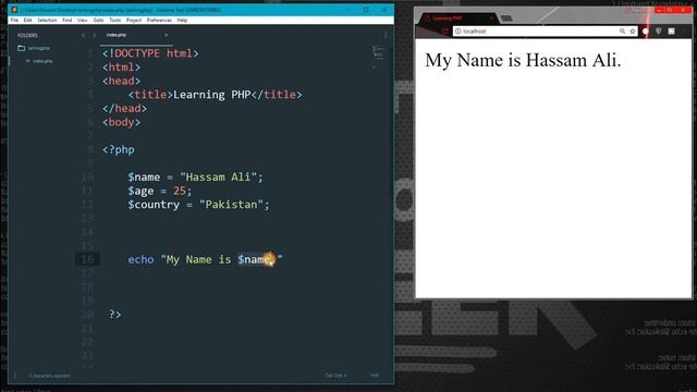 PHP Tutorial - PHP Variables - 05 смотреть онлайн
