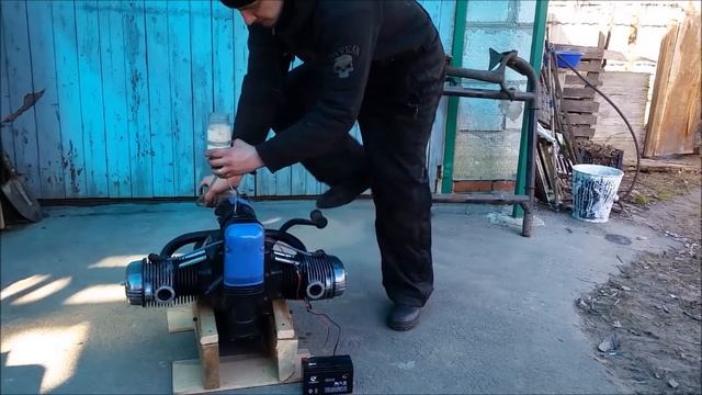 Мотоцикл Урал. #31. Запуск двигателя после ремонта. смотреть онлайн