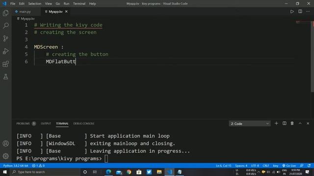 Creating Raised Button Using KIVYMD || MDRaisedButton class || Mobile App Development смотреть онлайн
