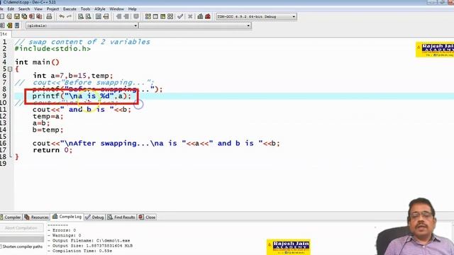 Converting C++ program to C program (Part 1) смотреть онлайн
