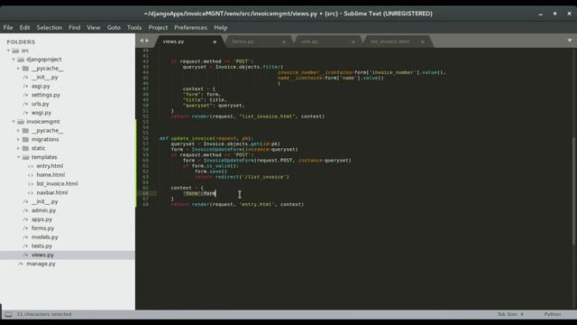 18 - HOW TO UPDATE DATA USING DJANGO FORMS - INVOICE MANAGEMENT SYSTEM смотреть онлайн