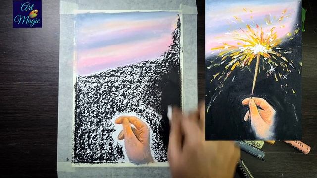 Best DIWALI SPECIAL ? Drawing 2023 ( step by step) Tutorial - Oil Pastel Drawing/Painting смотреть онлайн