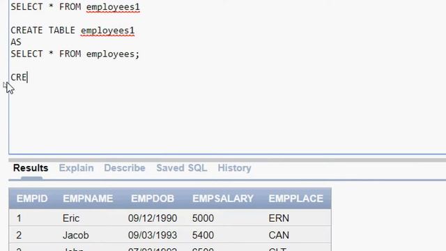 Oracle Tutorial - Duplicate a table with Records and without Records смотреть онлайн