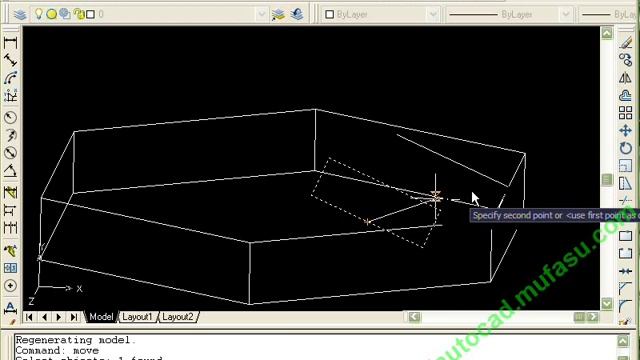 AutoCAD Tutorial 3D Bolt Head смотреть онлайн