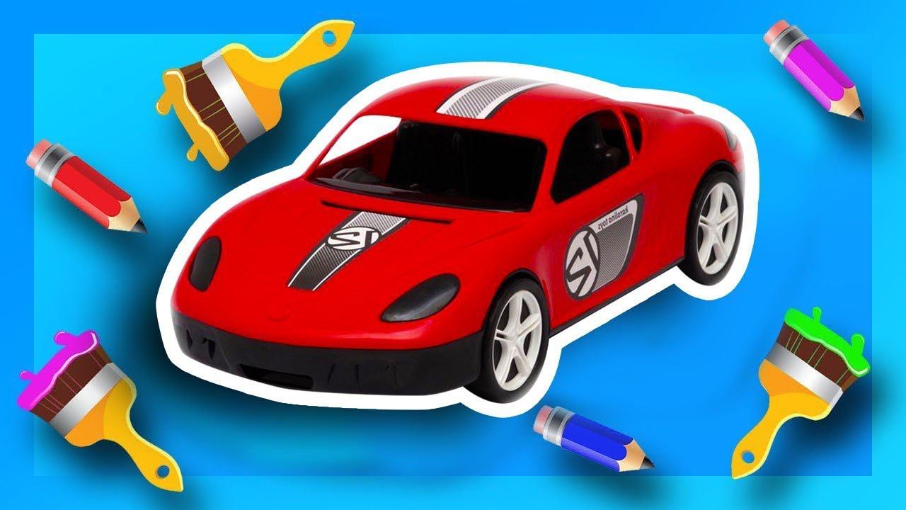 Раскрашиваем персонажа Молния Маквин из Мультика Тачки смотреть онлайн