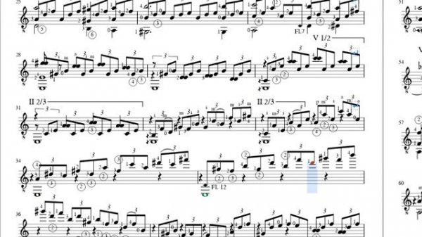 Moonlight Sonata Claro De Luna Beethoven classical guitar sheet notes ноты классической гитаре