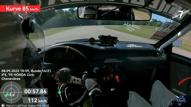 Honda Civic D16 Turbo (1:53.77 min), Circuit de Chenevieres @ AMS Trackday September 2023 смотреть онлайн