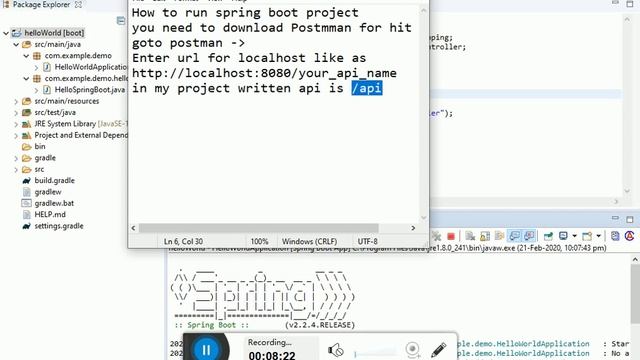 How to create and run spring boot gradle project in sts 4 смотреть онлайн