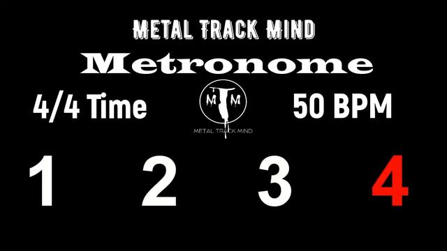 Metronome 4/4 Time 50 BPM visual numbers смотреть онлайн