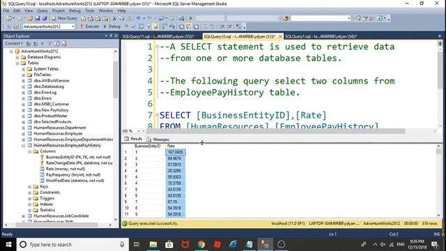 Learn SQL in 3 Minutes--How to select specific columns from a table смотреть онлайн
