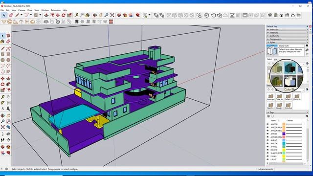 Sketchup layers tab in default tray | How to add layers. #sketchup #addlayers #interdes смотреть онлайн