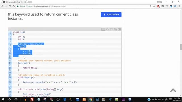 this keyword in Java and its Various Use Cases Explained in Detail смотреть онлайн
