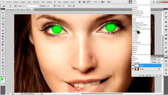 Como Poner Los Ojos Verdes En Photoshop CS5 смотреть онлайн