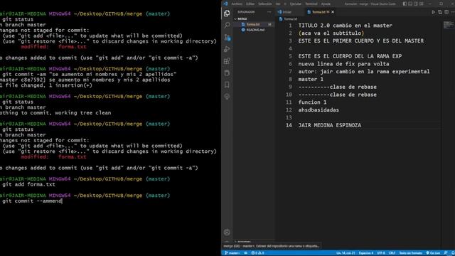 7.1 Reescribiendo la historia: Reconstruyendo commits en Git con el comando 'amend' смотреть онлайн