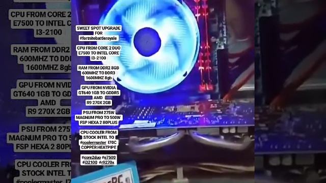 SWEET SPOT UPGRADE FOR #FORTNITEBATTLEROYALE INTEL CORE I3-2100 & DDR3 8GB 1600MHZ смотреть онлайн