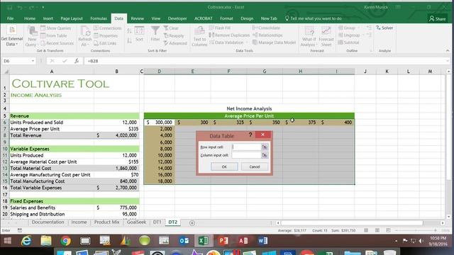 Excel Module 10 Part 3 Data Table - 2 Variable - 1280x720 resolution смотреть онлайн