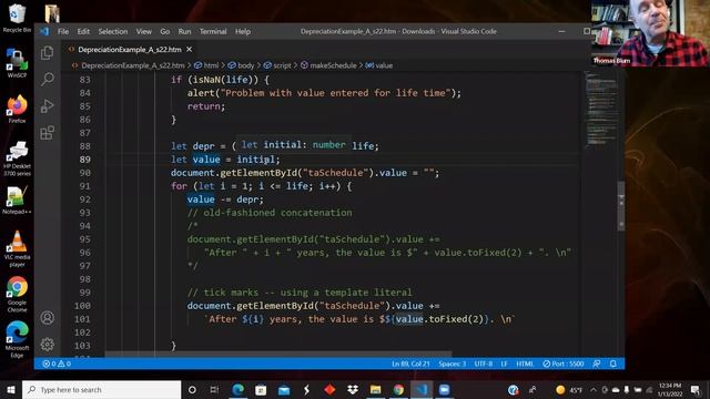 HTML CSS JavaScript Demo: Number Input -- Depreciation Example смотреть онлайн