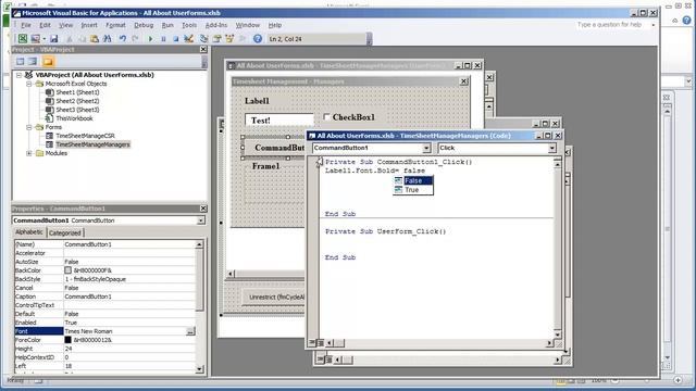 VBA Programming for Excel 2010 - V4.07 - UserForm GUI - Changing the Font Properties Programtically смотреть онлайн